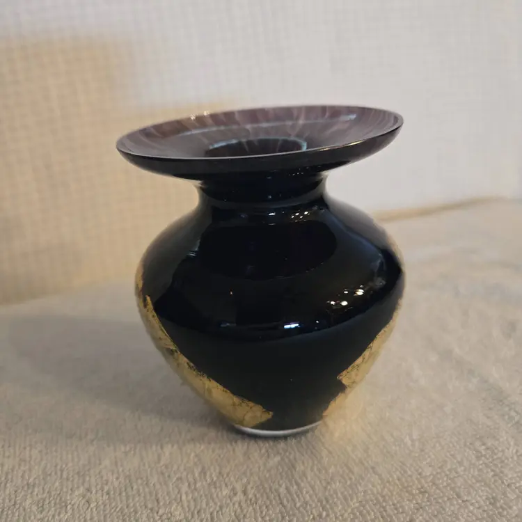 Vintage Vase by R. Guy Corrie(Union Street Glass) In Deep Purple