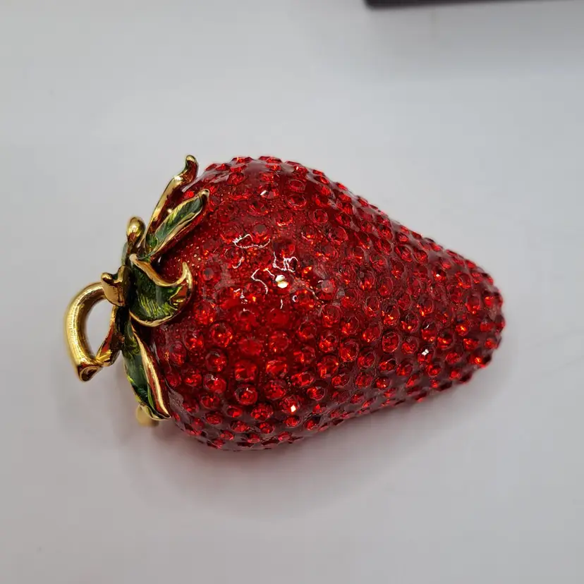 Vintage Rucinni Strawberry Trinket Box