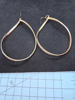 Large hoop earrings with stones