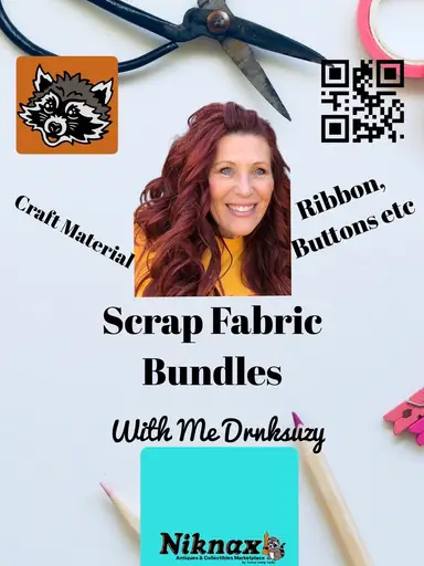 🍹🍹Scrap Fabric Bundles, Ribbon, Buttons & More!