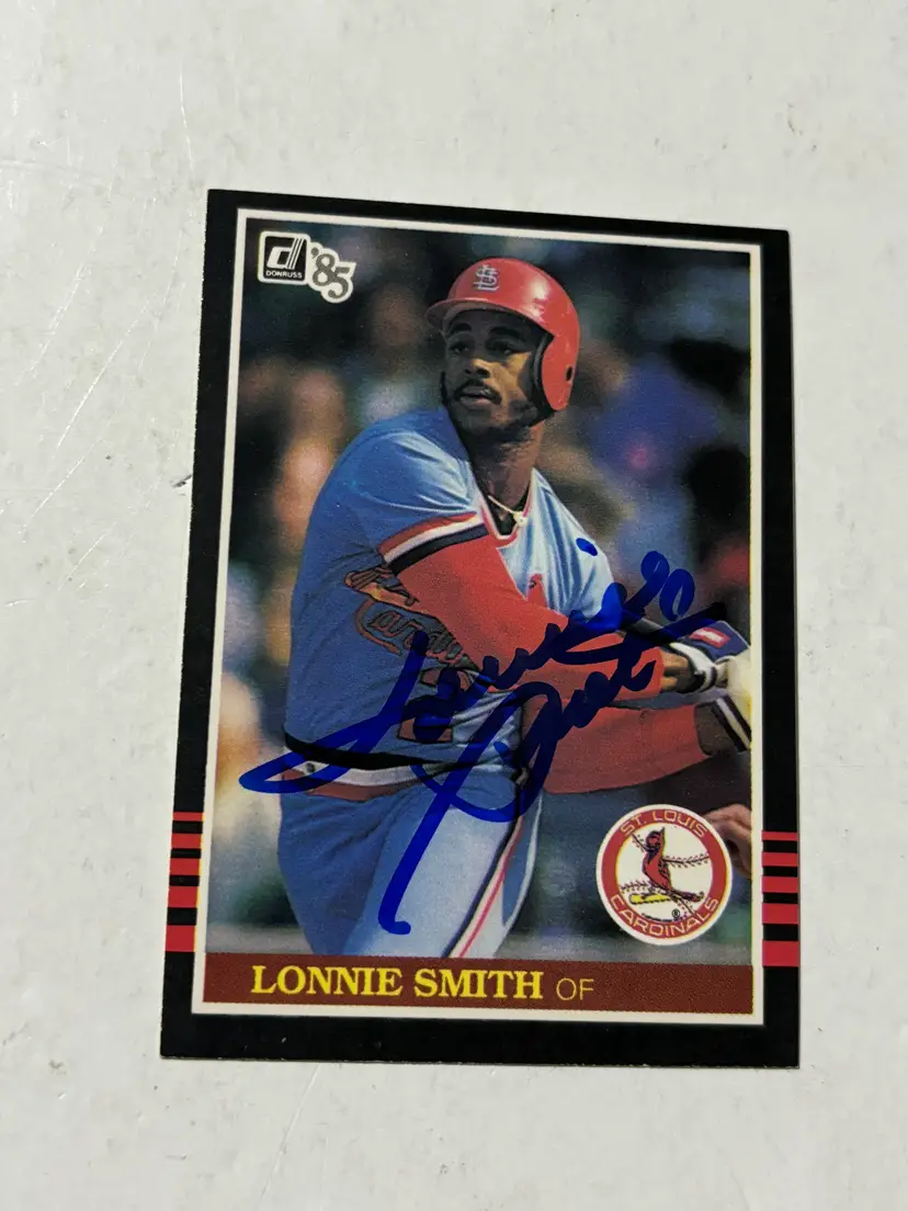 1985 Donruss # 231 Lonnie Smith, St. Louis Cardinals Signed