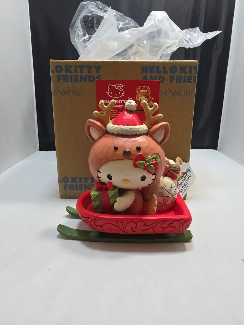 Jim Shore Hello Kitty Reindeer By Sanrio NIB (Y)