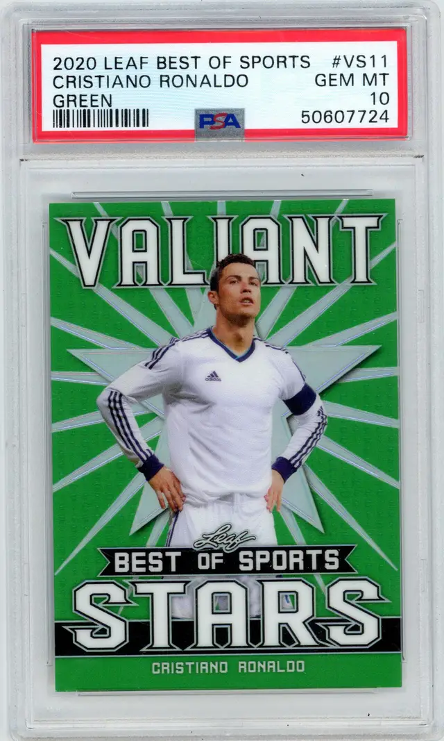 2020 Leaf Best of Sports CRISTIANO RONALDO /75 Green SP #VS11 PSA 10 GEM MT