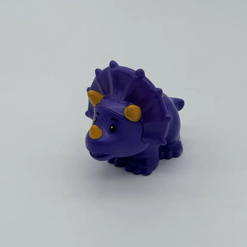 Dino Village Purple Triceratops Fisher-Price Little People Dinosaur Toy Figure