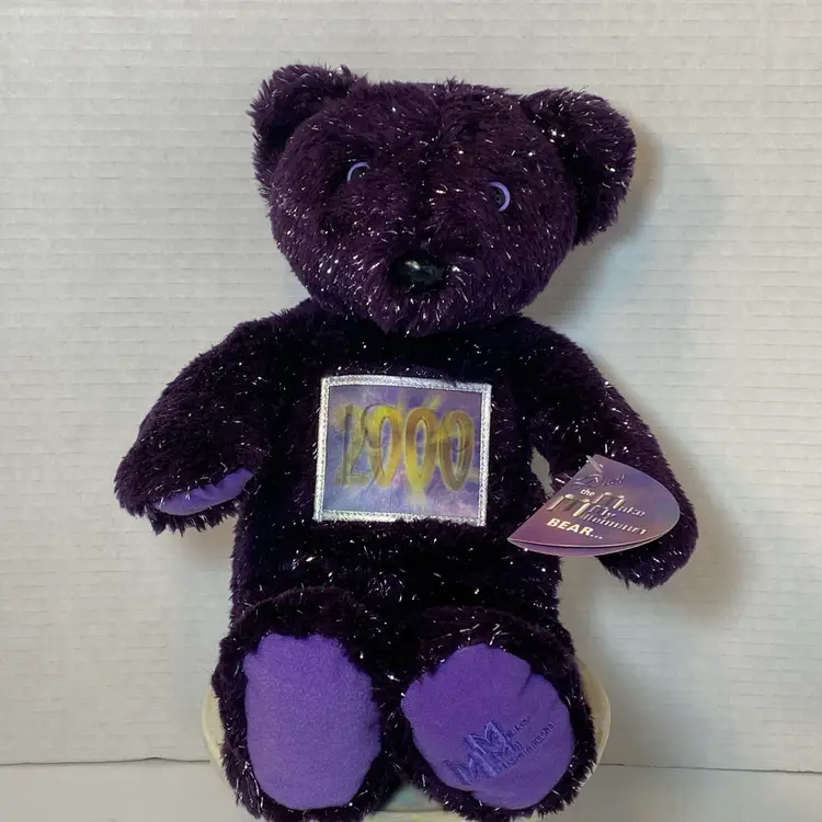 Y2K Vintage 1999 2000 Dazl The Make My Millennium Bear Plush Stuffed Animal 15"