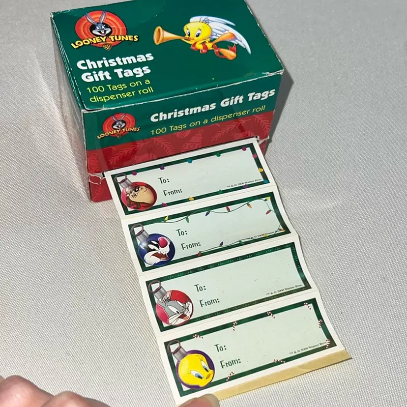 Vintage 2000 Looney Tunes Christmas Tags Role (less Than 100)