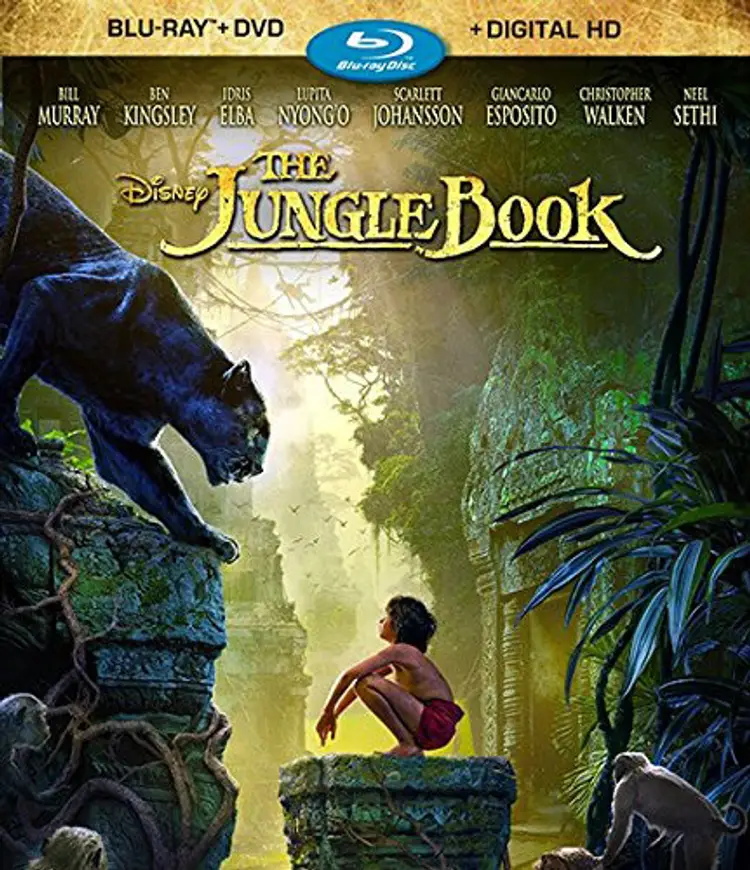 The Jungle Book Blu-Ray/DVD Combo Neel Sethi, Bill Murray - Like New