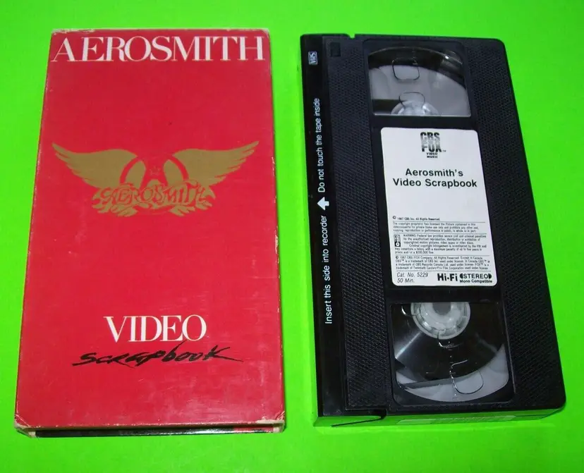 Aerosmith Video Scrapbook Vintage VHS Video Cassette Tape 1987 Classic Rock