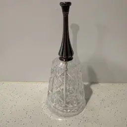 Crystal bell w/silver-plated handle
