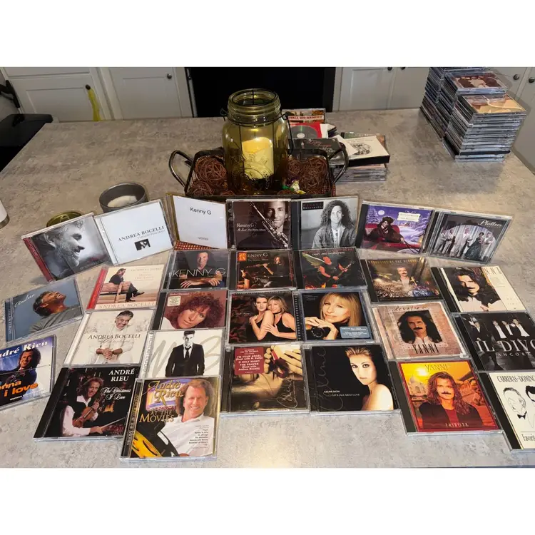 28. Classic Cds, Yanni, Barbra Streisand, Céline Dion, Andrea Bocelli, And More.