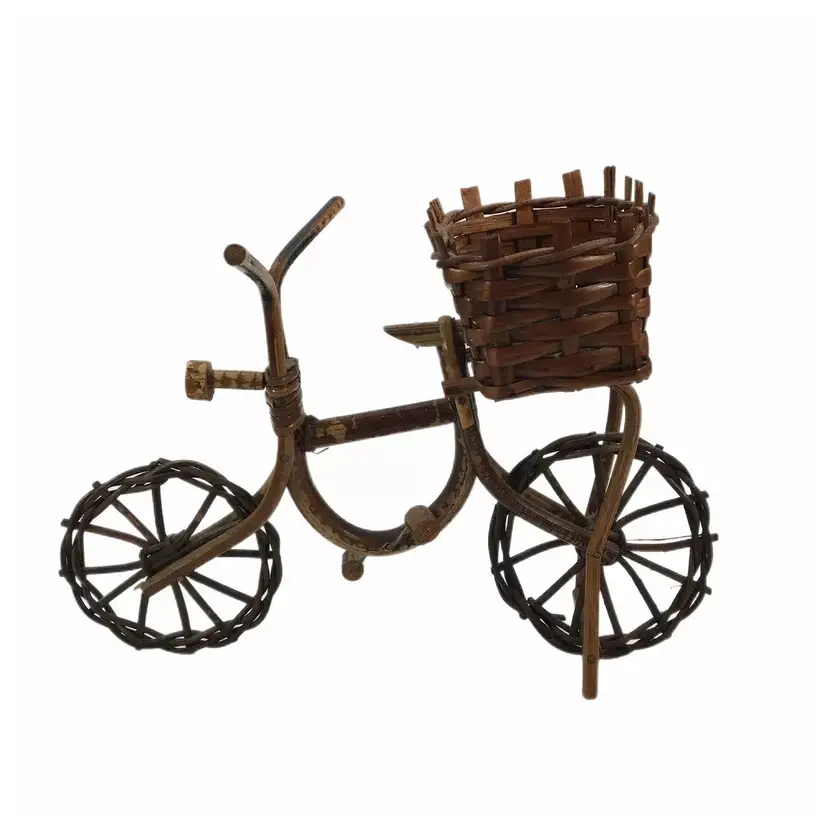 Vintage Bicycle Wood Decorative Doll Bike Pedals Move Basket Farmhouse Primitive
