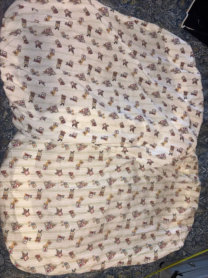 Lot Of Two (2) Vintage Disney Parks Pack & Play Crib Fitted Sheets Mickey Mouse