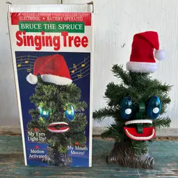 Bruce The Spruce Singing Christmas Tree Sings Jingle Bells Light Up Mouth Moves