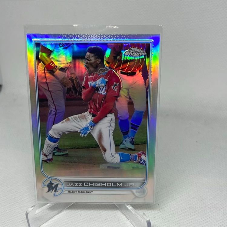 2022 Topps Chrome Refractor Chisholm Jr #91 Florida Marlins 