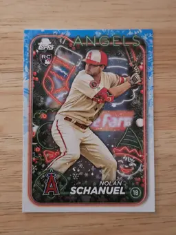 2024 Topps Holiday Rookie RC Nolan Schanuel Los Angeles Angels Card #H59