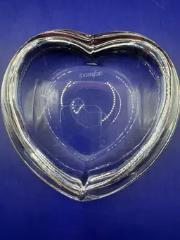 Orrefors Crystal Heart Shaped Paperweight