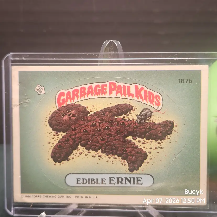 1986 Garbage Pail Kids - Edible ERNIE #187b