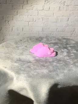 Purple Fuzzy Minibrand Slippers