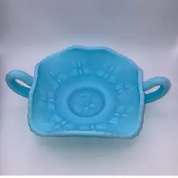 Fenton Blue Butterfly Dish 8” Wide  2” Tall! Bug 🐛