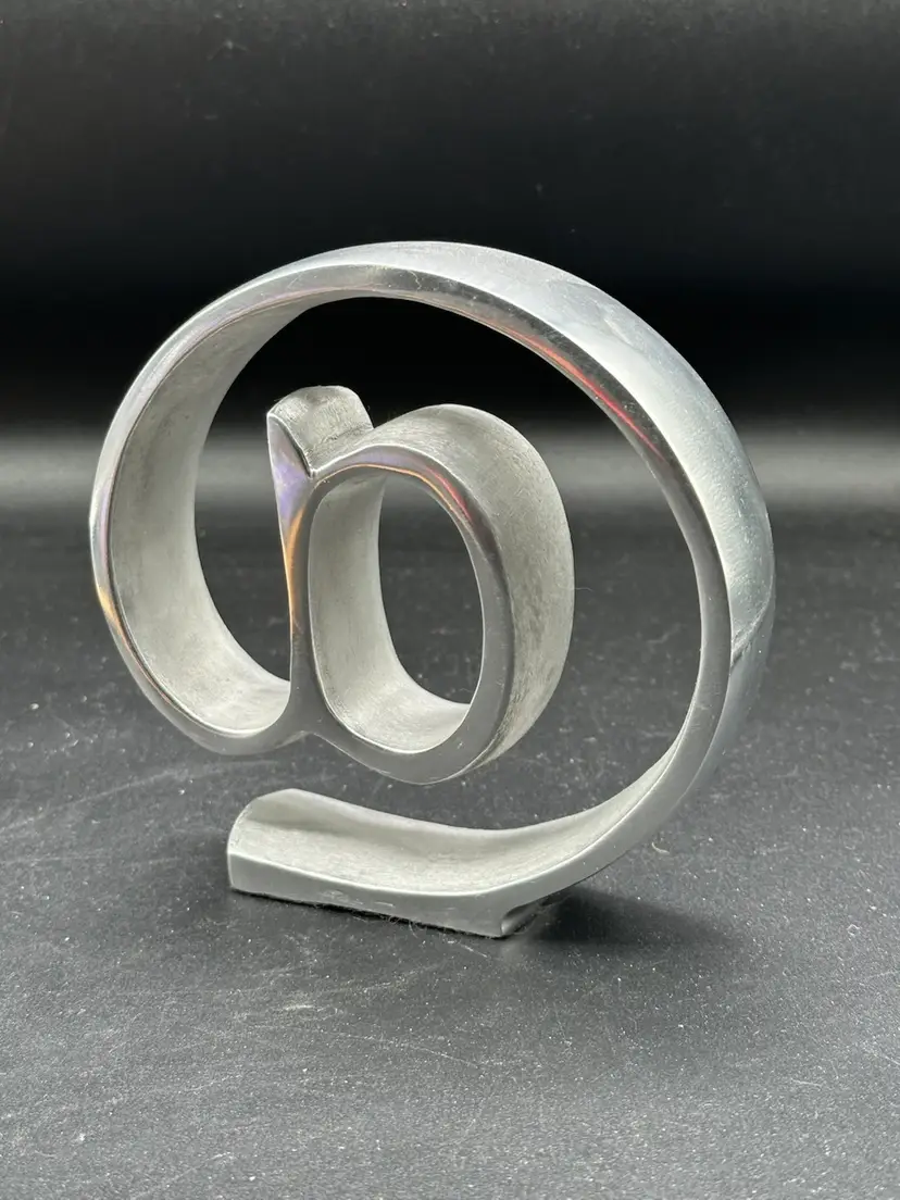 Barnes & Noble Heavy Metal Paperweight ~ @ Symbol ~ NEW ~ 5" x 5" ~ #51295