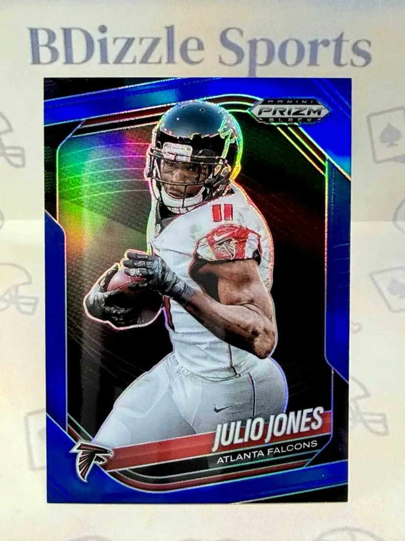 2025 Panini Prizm Black Julio Jones Prizms Blue #4 SN199