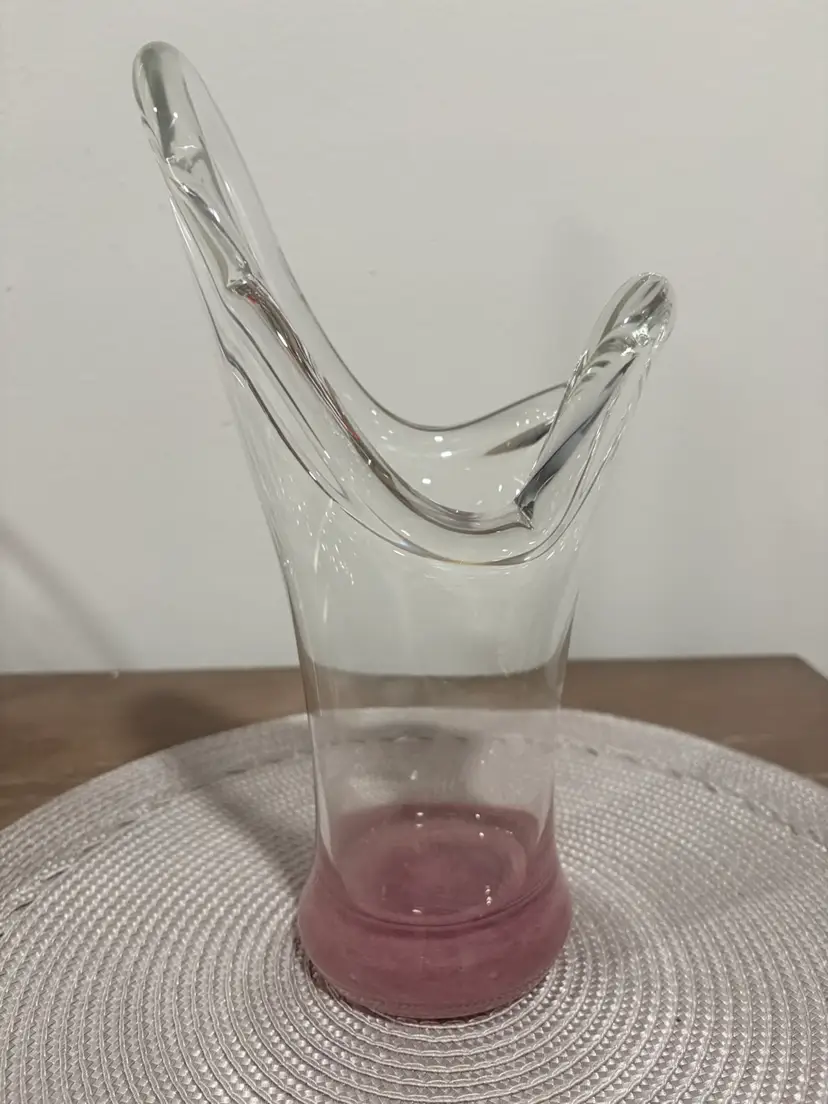 Unique Art glass Vase Or Candle Holder