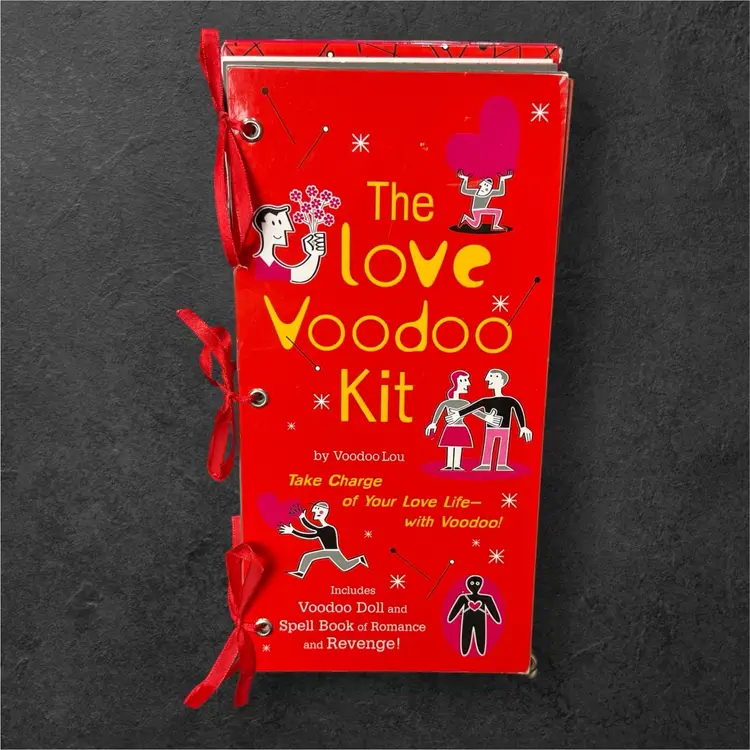 Vintage Love Voodoo Doll Kit Including Voodoo Doll, Pins and Spellbook