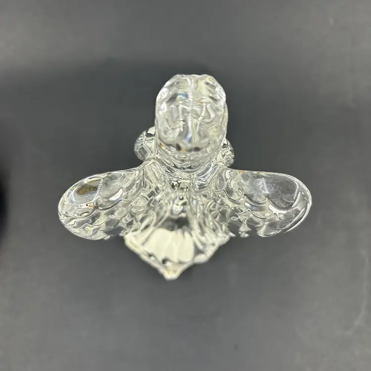 Vintage Waterford Crystal Guardian Angel Figurine/Paperweight With Original Sticker 6” T
