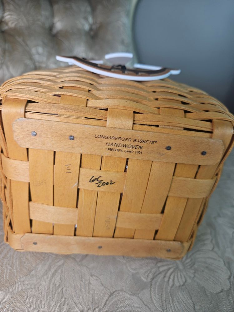 Longaberger pumpkin double handled basket