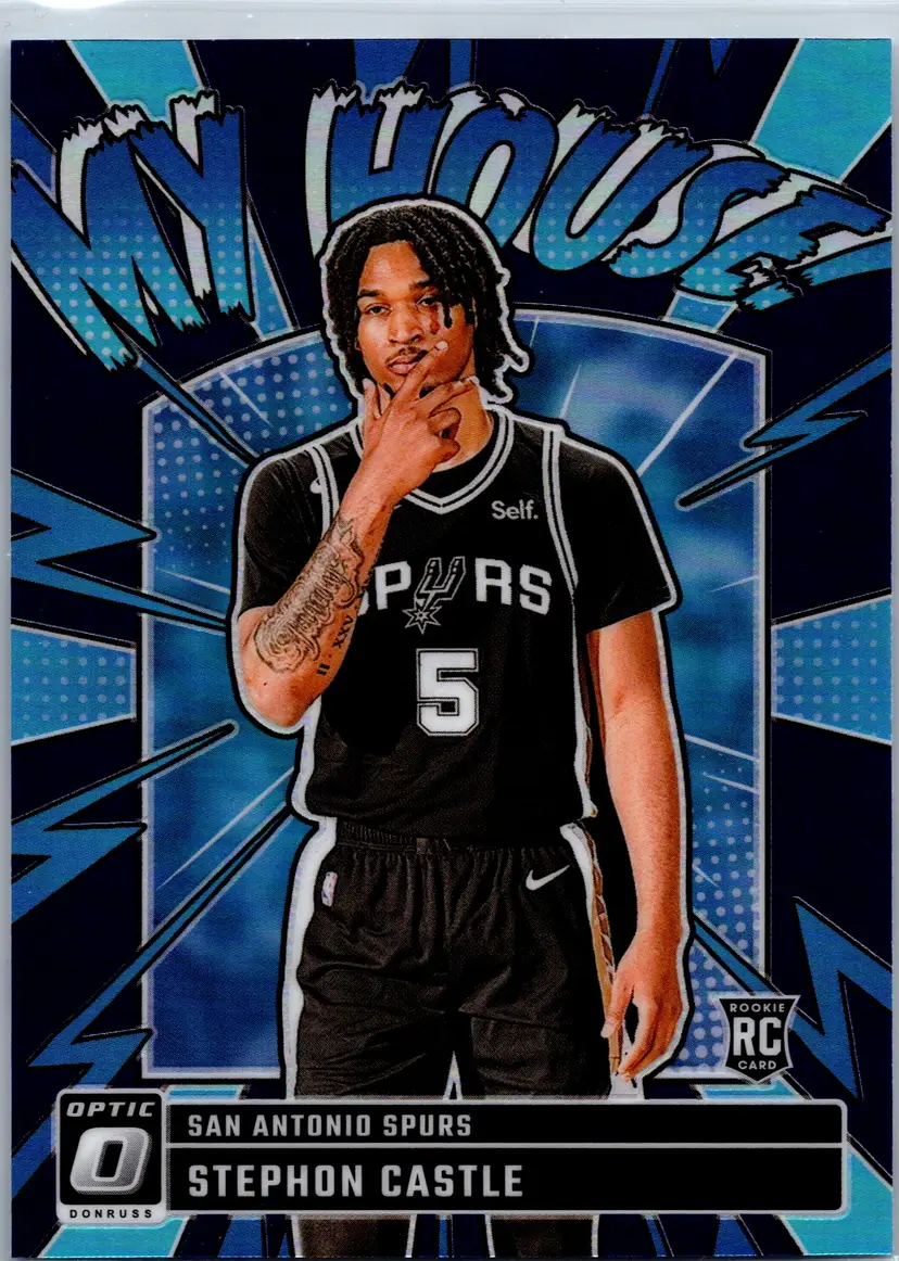 2024-25 Donruss Optic Stephon Castle #16 My House Holo San Antonio Spurs