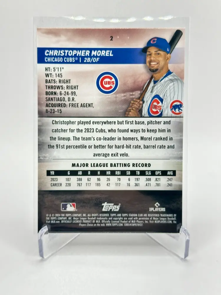 Christopher Morel • 2024 Stadium Club- Members Only Case Hit SSP • Chicago Cubs