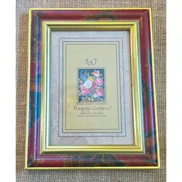 Vintage Regent Gallery Colorful Abstract Border Picture Frame For 5 X 7 Photo