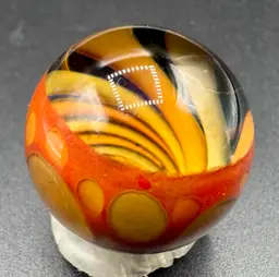 Contemporary Art Glass Vortex Marble Planet 1.1”