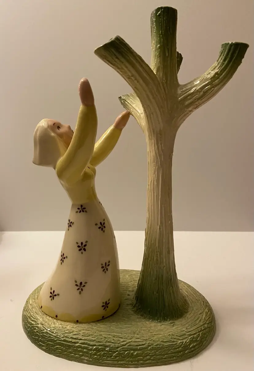 Hedi Schoop Art Pottery Tree Bud Vase-Artist Signed Hollywood Calif 11” X 7.5”
X 4