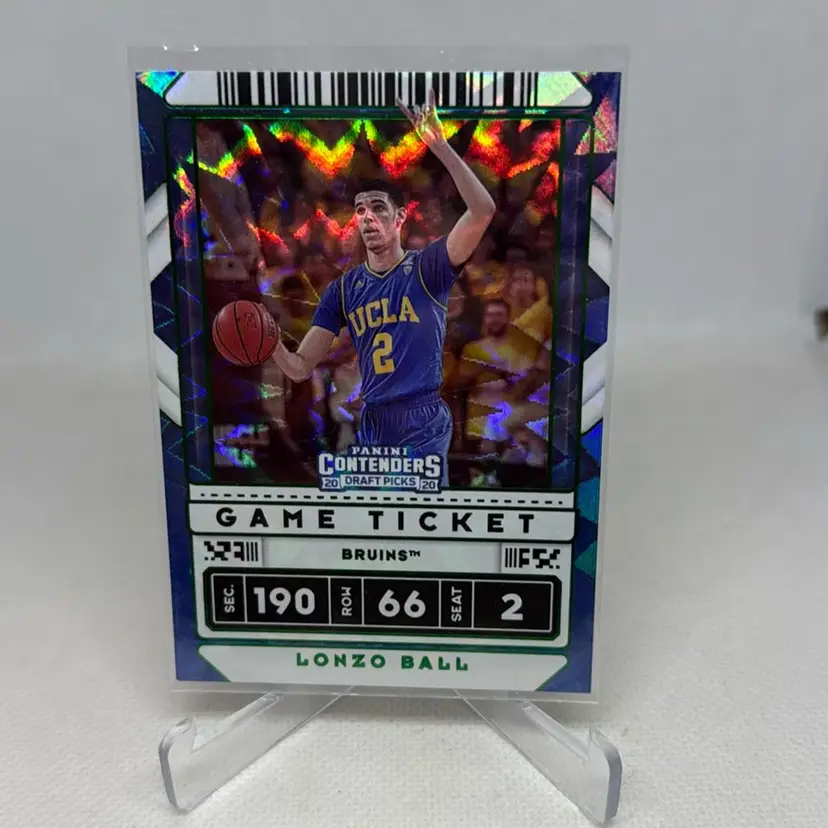 2020-21 Panini Contenders Variation Game Ticket Lonzo Ball Green Explosion #46