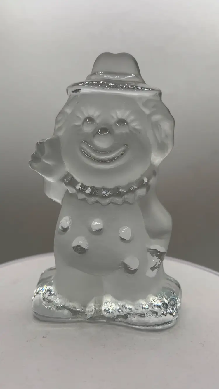 VIKING GLASS FROSTED CRYSTAL CLOWN