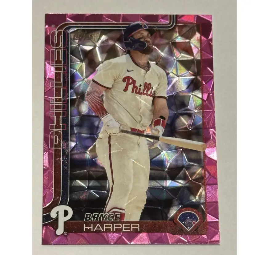 Bryce Harper 2025 Topps Series 1 Baseball Pink Diamante Phillies