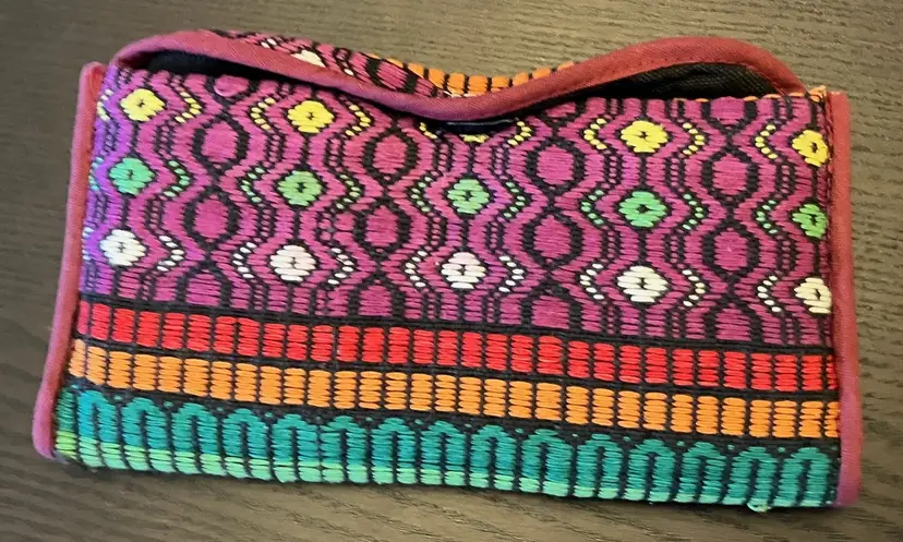 Colorful Woven Trifold Wallet Guatemalan style