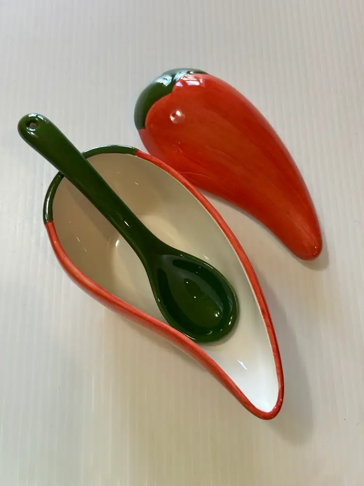 Southwest red chili covered sausage dish