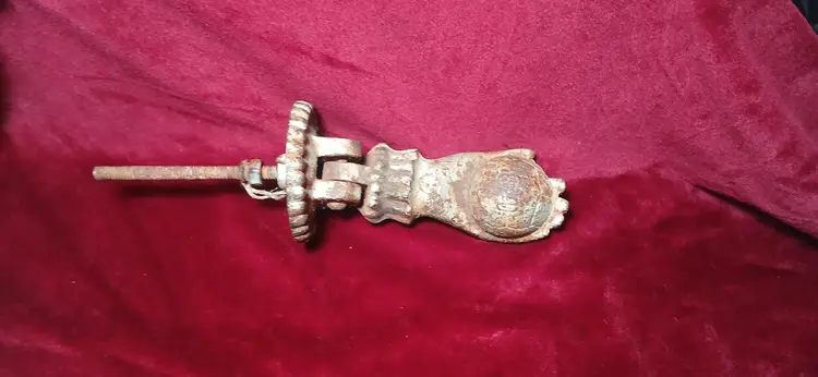 Antique  Victorian  Cast Iron Hand Door Knocker
