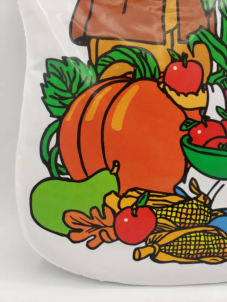 Vintage Thanksgiving Decoration Die Cut Wall Decor Little Pilgrims Harvest 1980s. A sweet, vintage item. Measures about 17.5"