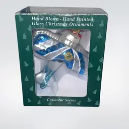 Hand Blown Hand Painted Glass Christmas Collector Series Ornament