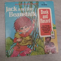Jack and the Beanstalk 45 RPM Book & Record Vintage 1971 VGC