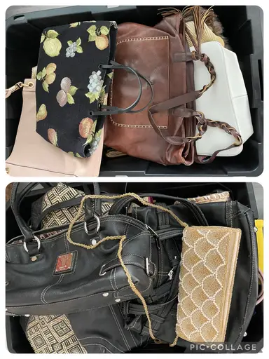 👜👛$5 START PURSE SALE- 2 TUBS OF PURSES TO SELL👛👜