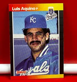 1989 Donruss Collector Baseball Trading Card Royals Luis Aquino #534