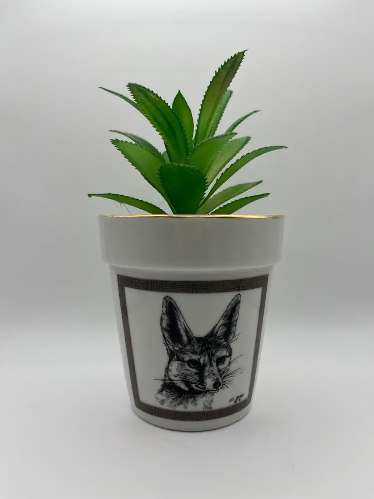 Vintage 1976 Roth Greeting Cards FOX Head Planter - Artist Lee Jayred