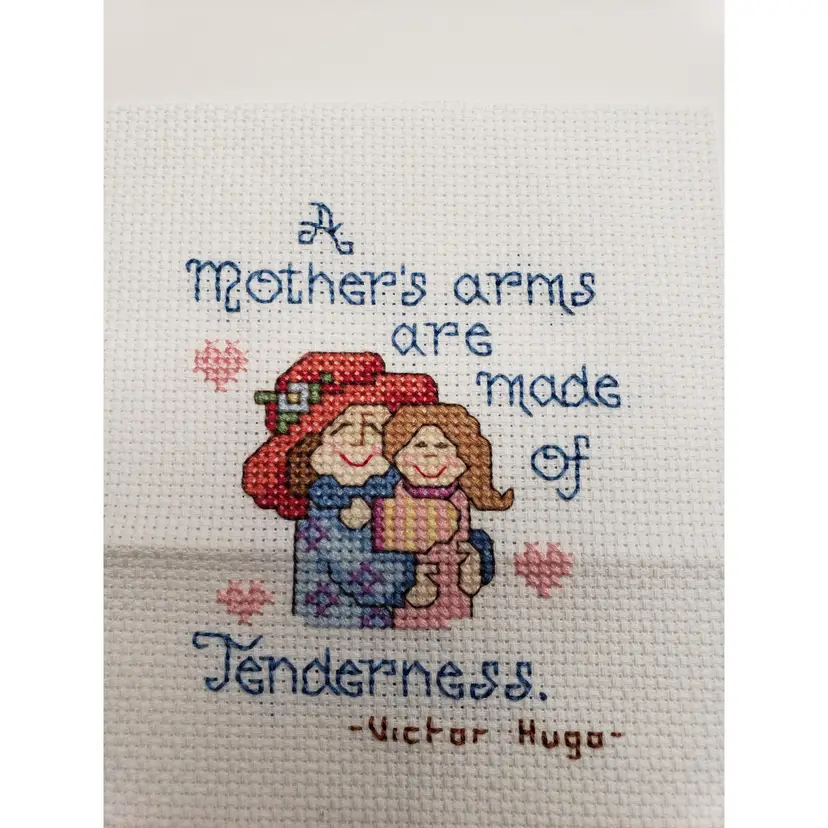 New Cross-stitch Piece A Mothers Arms Are Made Of Tenderness