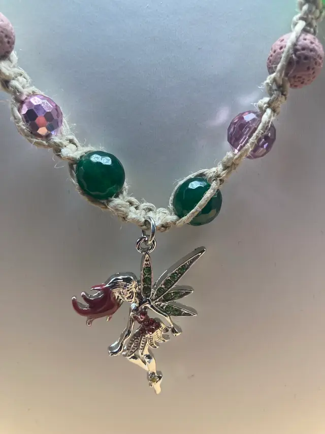 Winged Fairy Hemp Necklace