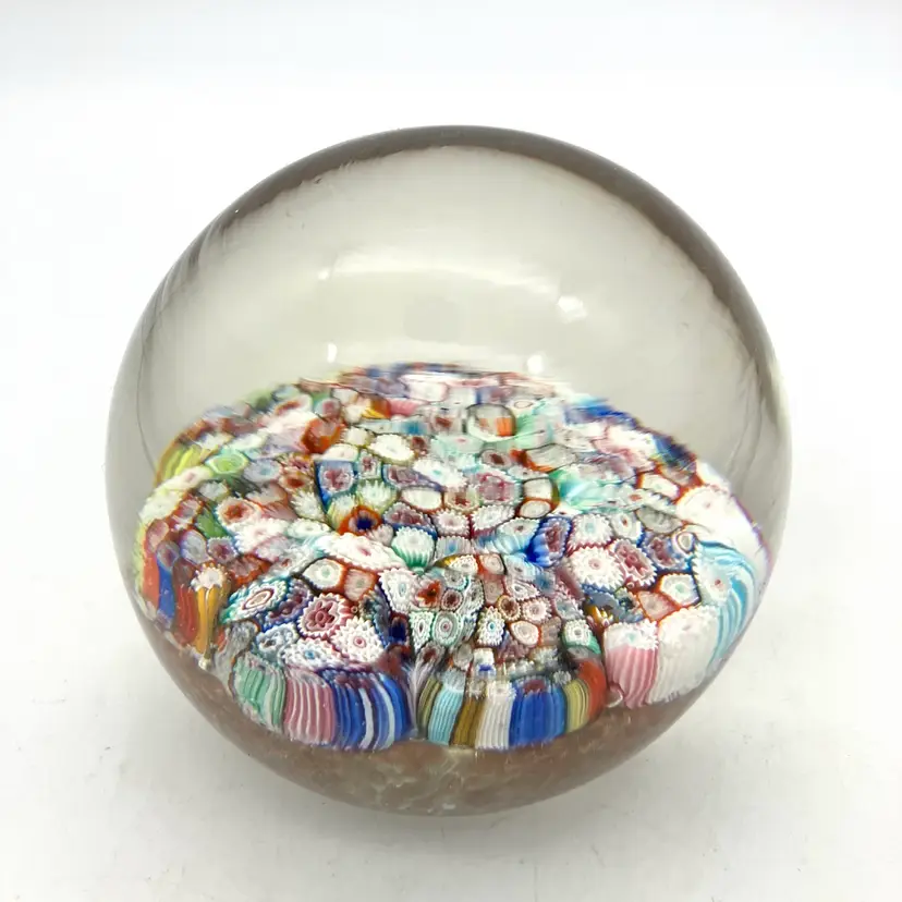 17 - Vintage Murano Millefiori Paperweight