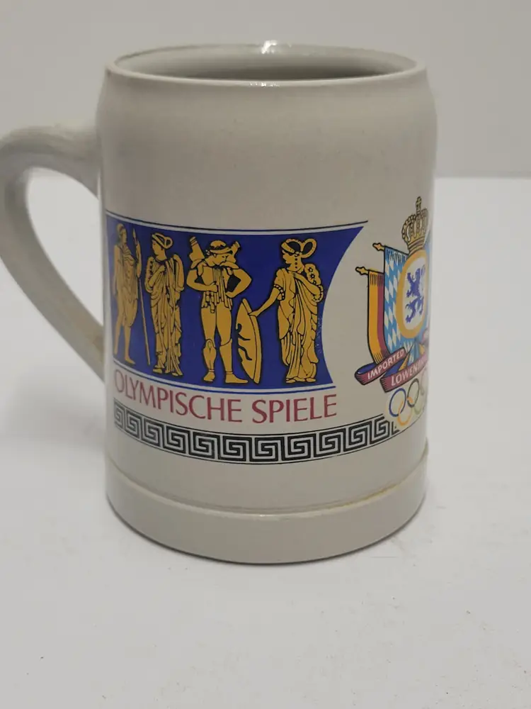 Vintage 1972 Lowenbrau Munich Summer Olympics German Beer Mug Stein 0.5L